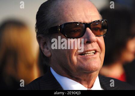 Jack Nicholson nimmt an der Premiere von ''The Bucket List'' von Warner Bros. Im Cinerama Dome in Los Angeles, CA, USA, am 16. Dezember 2007 Teil. Foto von Lionel Hahn/ABACAPRESS.COM' Stockfoto