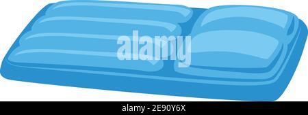 Blaue aufblasbare Matratze Symbol, Cartoon-Stil Stock Vektor