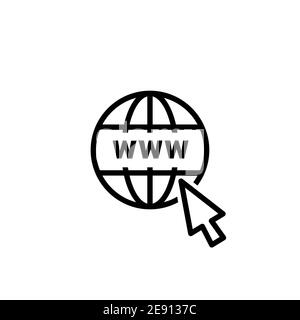 Website online Internet Icon Vektor globale url. Web-url-Symbol Stock Vektor