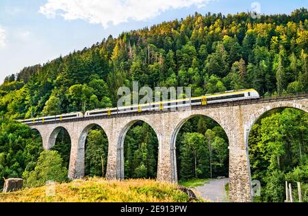 Eisenbahnviadukt Ravenna Brücke im Schwarzwald in Deutschland Stockfoto