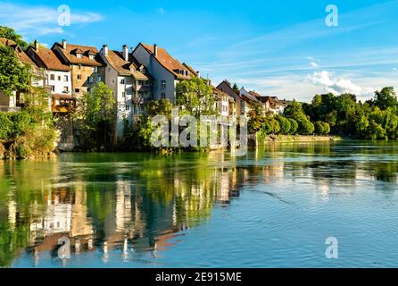 Laufenburg am Rhein in der Schweiz Stockfoto