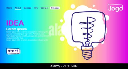Webbanner-Vorlage. Konzeptionelle Innovation und Inspiration, Brainstorming für Ideen und Innovation, kreatives Denken Prozessmanagement Stock Vektor