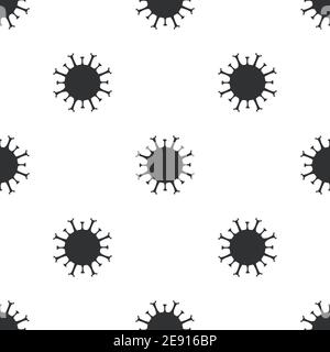 Virus nahtloser Hintergrund. Coronavirus-Pandemiemuster, Coronavirus-Illustration Stock Vektor