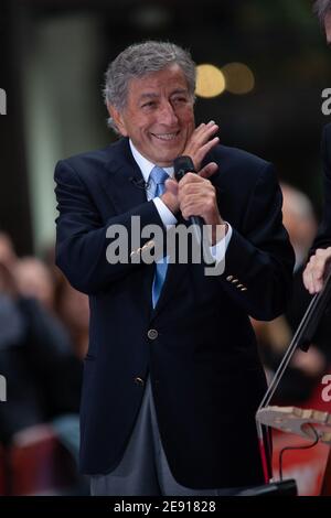 Sänger Tony Bennett spielt auf der NBC Today Show Konzertreihe am 22. September 2006 in New York City. Stockfoto