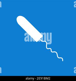 Feminines Tampon-Pad-Symbol. Weibliche Hygiene Dame Tampon saugfähig Frau Menstruationsversorgung Stock Vektor