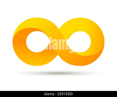 Infinity-Logo Symbol Vektor-Zeichen. Unendliche Schleife Symbol endlose Ewigkeit Element Stock Vektor