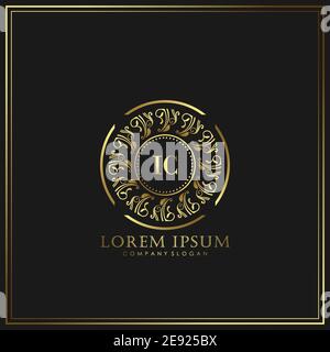 LC Initial Letter Luxury Logo Vorlage in Vektor für Restaurant, Royalty, Boutique, Café, Hotel, heraldic, Schmuck, Mode und andere Vektor illustrat Stock Vektor