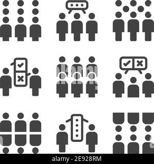 Gruppe von Personen Symbolsatz, Vektor und Illustration Stock Vektor