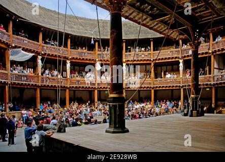 William Shakespeares Globe Theatre, am Ufer der Themse in London Stockfoto