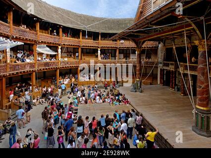 William Shakespeares Globe Theatre, am Ufer der Themse in London Stockfoto