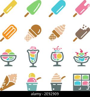 Eis Icon Set, Vektor und Illustration Stock Vektor