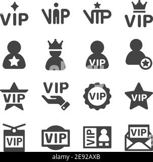 vip-Symbolsatz, Vektor und Illustration Stock Vektor