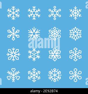 snowflake Icon Set, Vektor und Illustration Stock Vektor