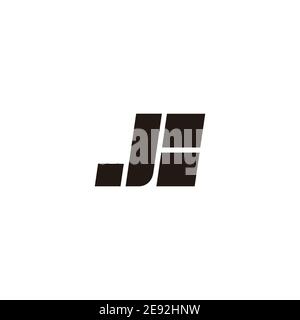 Buchstabe jb einfache geometrische Box abstrakte Logo Vektor Stock Vektor