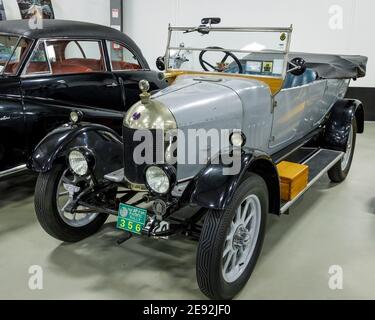 1924 Morris Cowley Bullnose Tourer im Nelson Classic Car Museum, South Island, Neuseeland. Stockfoto