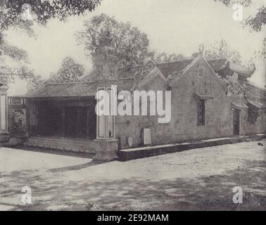 Buddha Pagode, Hanoi, Vietnam. STODDARD 1895 altes antikes Vintage Druckbild Stockfoto