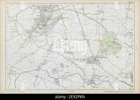 HARROW WEMBLEY BRENT Sudbury Greenford Northolt Kenton Alperton. BACON 1906 Karte Stockfoto