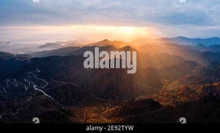 Sichuan nanjiang MiCangShan Herbst Stockfoto