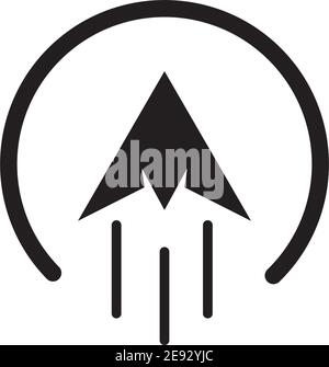 Rocket Symbol Logo Design Vektor Vorlage Illustration Stock Vektor