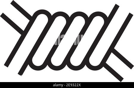 Einfache Seil Symbol Logo Design Vektor Vorlage Stock Vektor