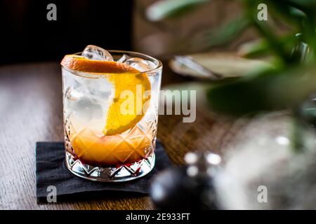 Altmodischer Cocktail in einem Restaurant Stockfoto