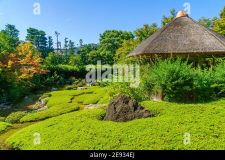 Ansicht der Yoko-en (Teich Garten) Der taizo-in Tempel in Kyoto, Japan Stockfoto