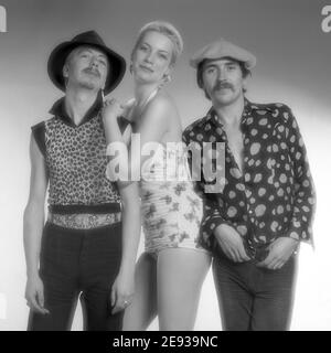 Der Haken. Annie Lennox, Dave Stewart und Peet Coobes. 1977 Stockfoto
