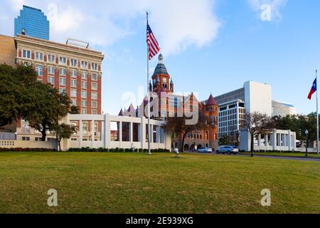 Dealey Plaza, Stadtpark in West End Dallas, Texas Stockfoto