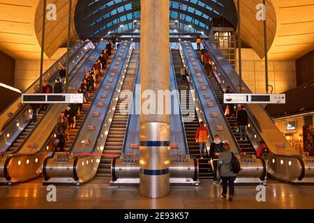 U-Bahn-Station Canary Wharf Stockfoto
