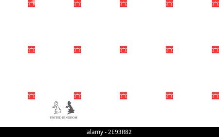 Karte von Großbritannien Linie und Glyphe Symbol, Land und Geographie, Großbritannien Karte Zeichen Vektorgrafik, editierbare Strich lineare Symbol, eps 10. Stock Vektor