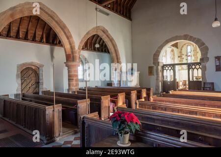 Die Kirche des Heiligen Kreuzes, Bignor, West Sussex, Großbritannien Stockfoto