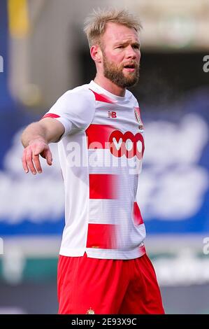 BRÜGGE, BELGIEN - JANUAR 31: Joao Klauss De Mello von Standard de Liege während des Pro League Spiels zwischen Club Brugge und Standard Luik bei Jan Breyd Stockfoto