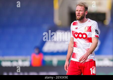 BRÜGGE, BELGIEN - JANUAR 31: Joao Klauss De Mello von Standard de Liege während des Pro League Spiels zwischen Club Brugge und Standard Luik bei Jan Breyd Stockfoto