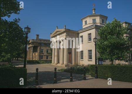 Bibliotheksgebäude des Downing College in Cambridge, England, Großbritannien. Stockfoto