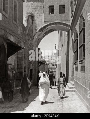 c.1900 Foto - Ecce Home Arch, Jerusalem, Palästina, modernes Israel. Stockfoto