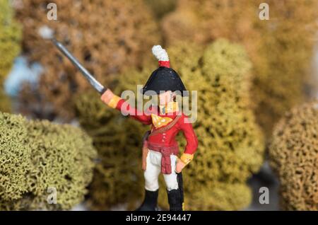 Wargame Figur - British Officer, Line Infantry Stockfoto