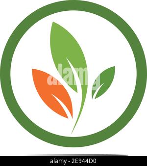 Abstrakte Natur Logo Symbol Vektor-Design von Blättern Stock Vektor