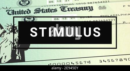 Usa Stimulus Checks News. Aktualisierung Des Hilfsprogramms Stockfoto
