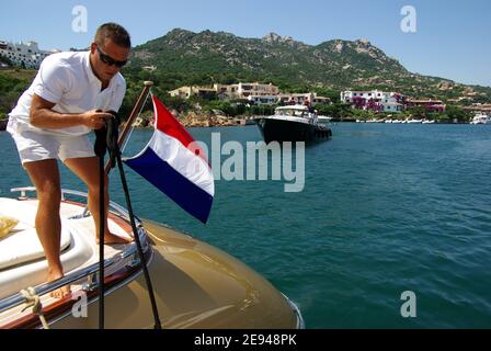 Spupermaxiyacht Regatta 2008, Porto Cervo, Sardinien Stockfoto