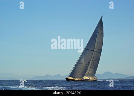 Spupermaxiyacht Regatta 2008, Porto Cervo, Sardinien Stockfoto