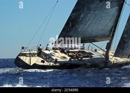 Spupermaxiyacht Regatta 2008, Porto Cervo, Sardinien Stockfoto