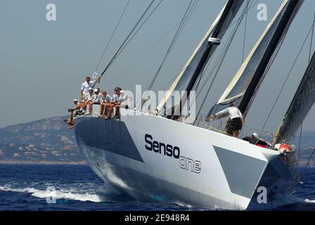 Spupermaxiyacht Regatta 2008, Porto Cervo, Sardinien Stockfoto