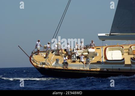 Spupermaxiyacht Regatta 2008, Porto Cervo, Sardinien Stockfoto