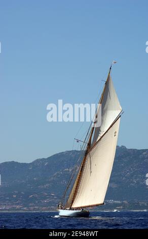 Spupermaxiyacht Regatta 2008, Porto Cervo, Sardinien Stockfoto