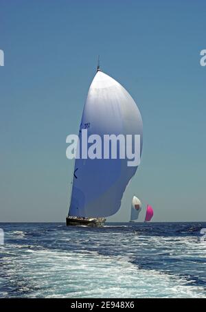 Spupermaxiyacht Regatta 2008, Porto Cervo, Sardinien Stockfoto