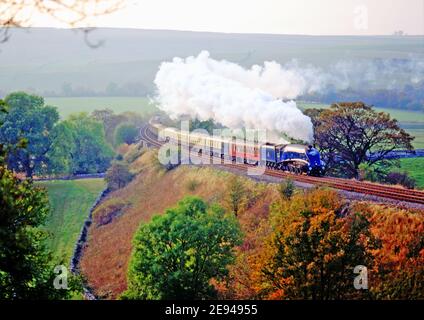 A4 Pacific No 60007 Sir Nigel Gresley in Smardale, Cumbria, zur Carlsile Railway, England Stockfoto