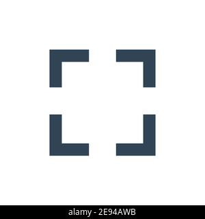 Vollbild-Symbol. Vollbildsymbol beenden. Minimieren-Zeichen maximieren. Vektor auf Weiß isoliert. Stock Vektor