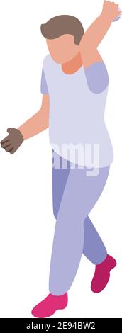 Baseball-Symbol. Isometrisches Baseball-Vektor-Symbol für Web-Design isoliert auf weißem Hintergrund Stock Vektor