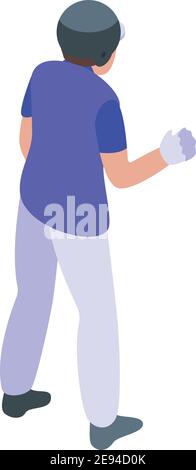 Symbol für Baseballtraining. Isometrische Baseball-Training Vektor-Symbol für Web-Design isoliert auf weißem Hintergrund Stock Vektor