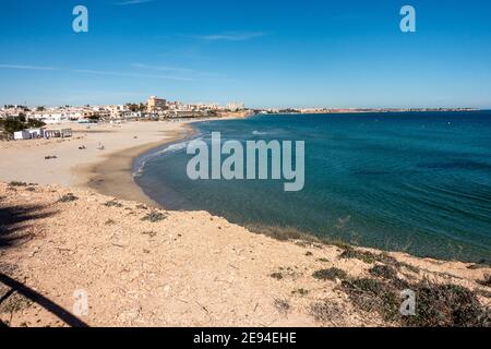 Strand in Mil Palmeras Stockfoto